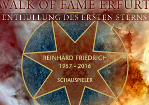 Flyer: Enthüllung ERFURTER STERN für Reinhard Friedrich